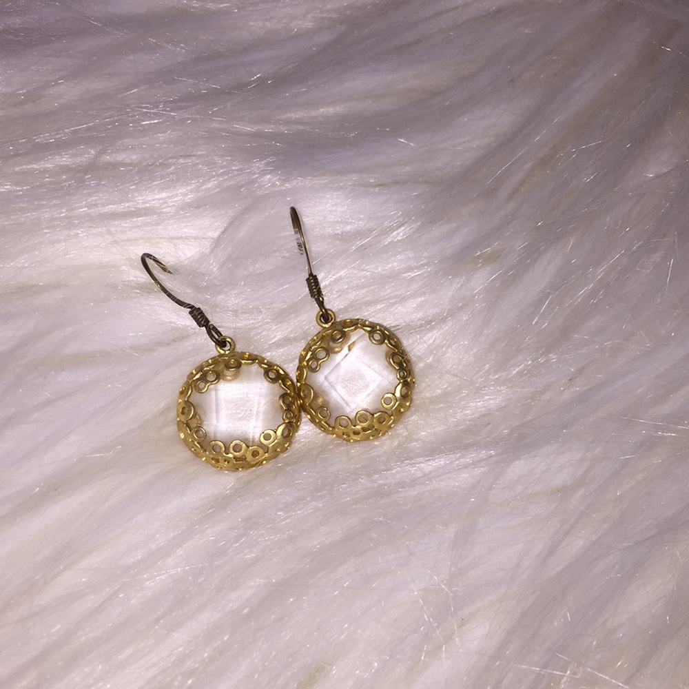 Gold drop earrings